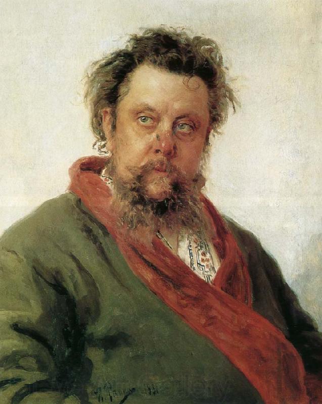 Ilya Repin Canadian composer portrait Mussorgsky